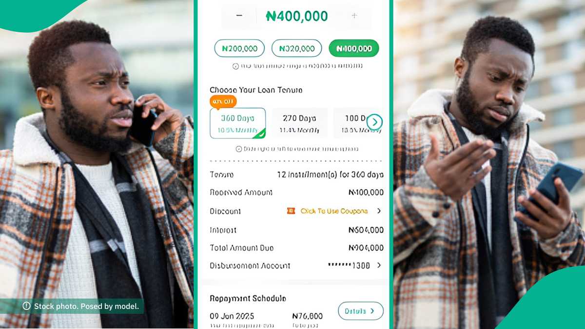 "How?" Man Who Wanted to Borrow N400k from Loan App Cries out, Shows Amount He Would Repay