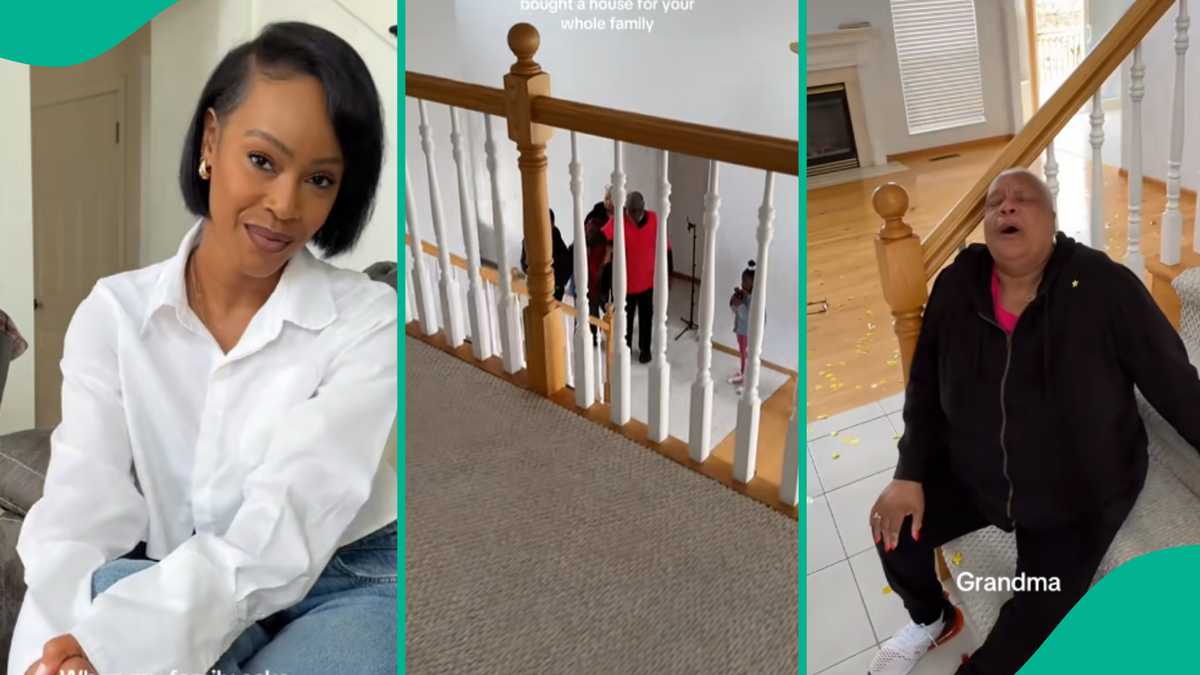 Lady Buys Big House For All Her Family Members, Breaks Down in Tears of Joy As She Takes Them There