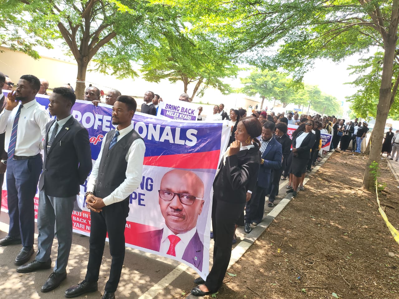 Protesters storm US embassy, demand visa ban on Mele Kyari