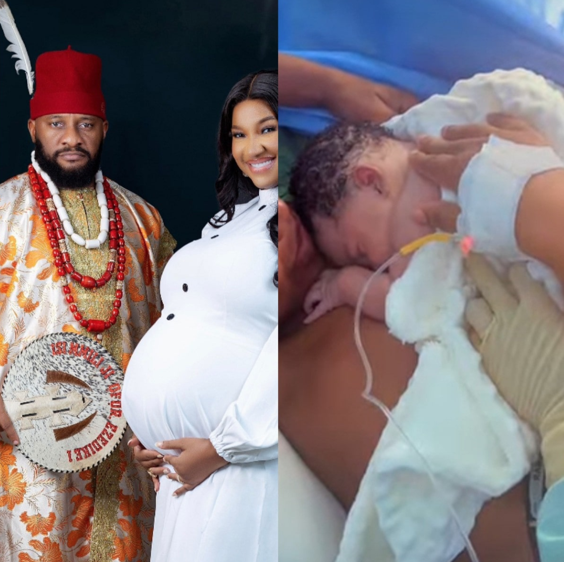 Yul Edochie rejoices as he welcomes baby girl with Judy Austin